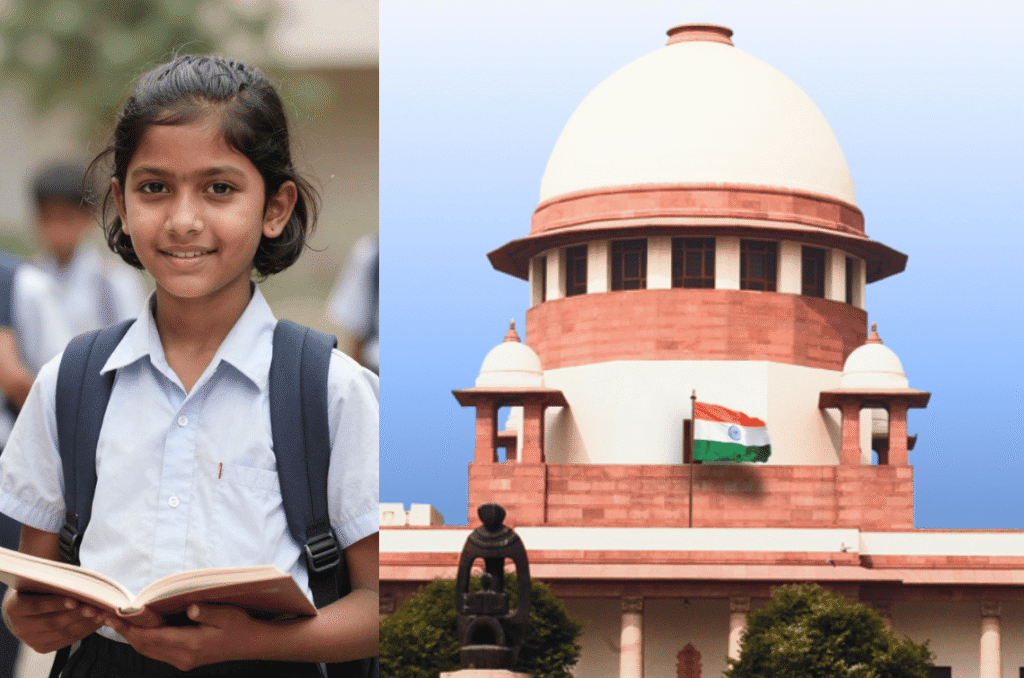 Supreme Court judges ruling on Menstrual Hygiene Management in schools.